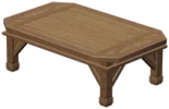 Mesa angulada de madera de bodhi