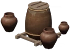 Tanica d'acqua Kokutan in argilla pesante