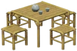 Meja Teh Luar Ruangan dari Bambu