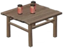 Table carrée « Rakushi » en bois de dulcinier
