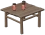Table carrée « Rakushi » en bois de dulcinier