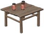 Table carrée « Rakushi » en bois de dulcinier Icon