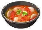 美味しそうな大根入りの野菜スープ