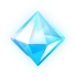 Kristal Biru Muda Icon